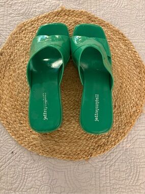 Jeffrey Campbell Green Slide Sandals